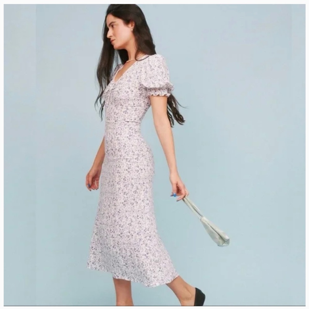 Reformation Trisha Floral Midi Festival boho Dress